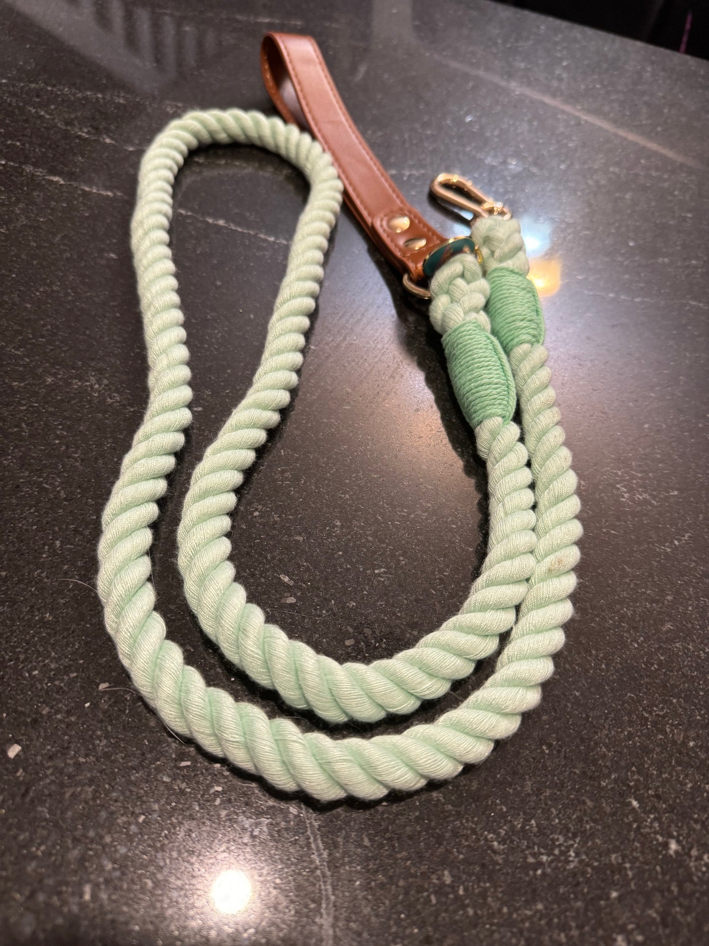 Olive Green Rope Leash