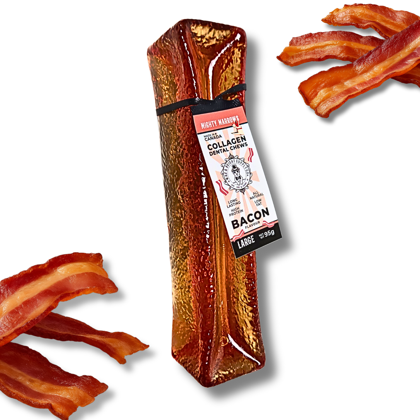 Mighty Marrows Collagen Dental Chew - Bacon