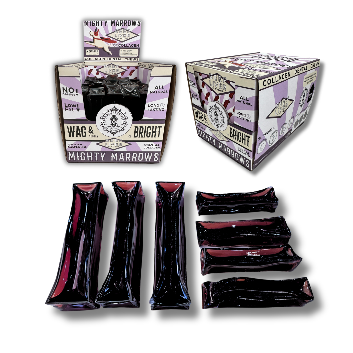 Mighty Marrows Collagen Dental Chew - Beef Liver