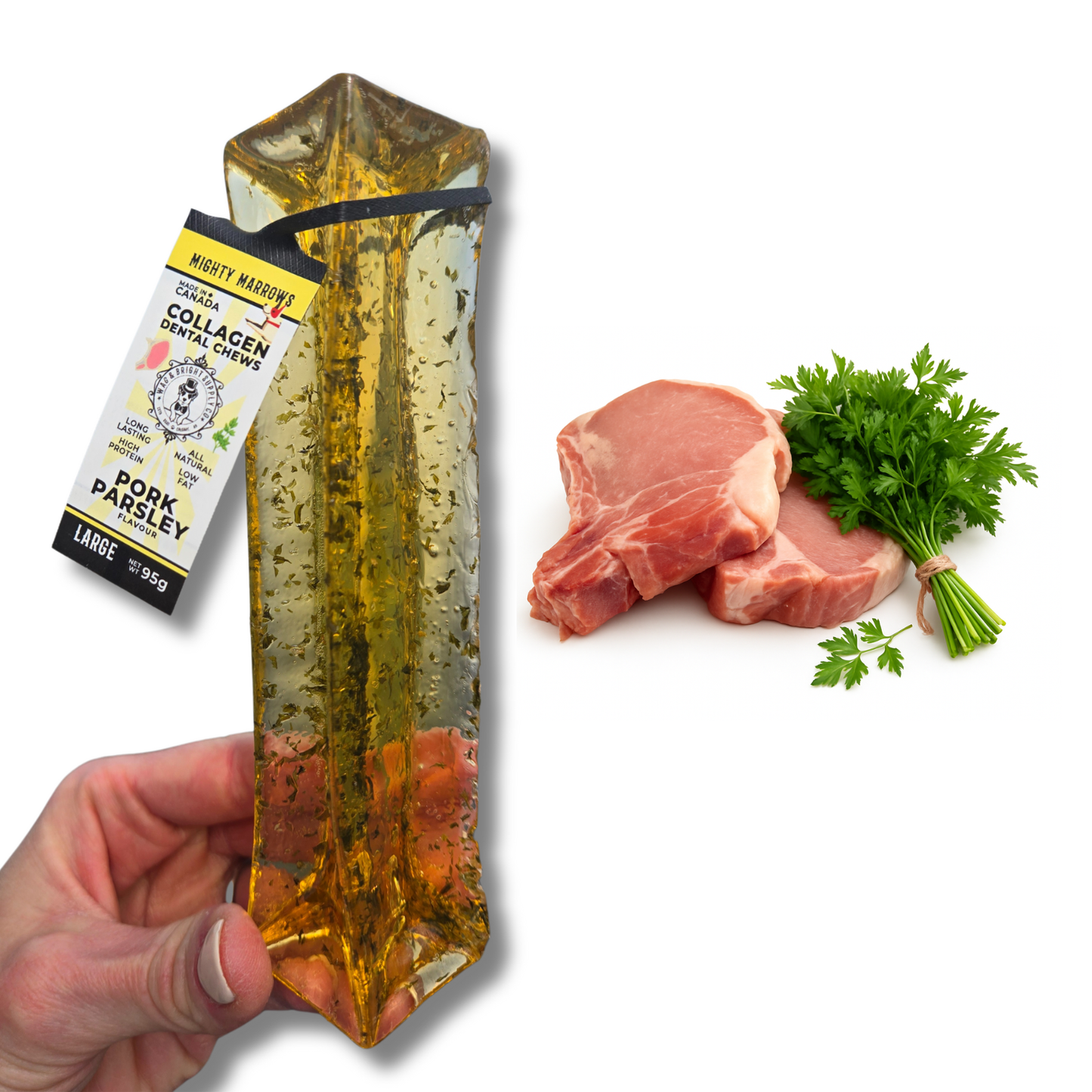 Mighty Marrows Collagen Dental Chew - Pork Parsley
